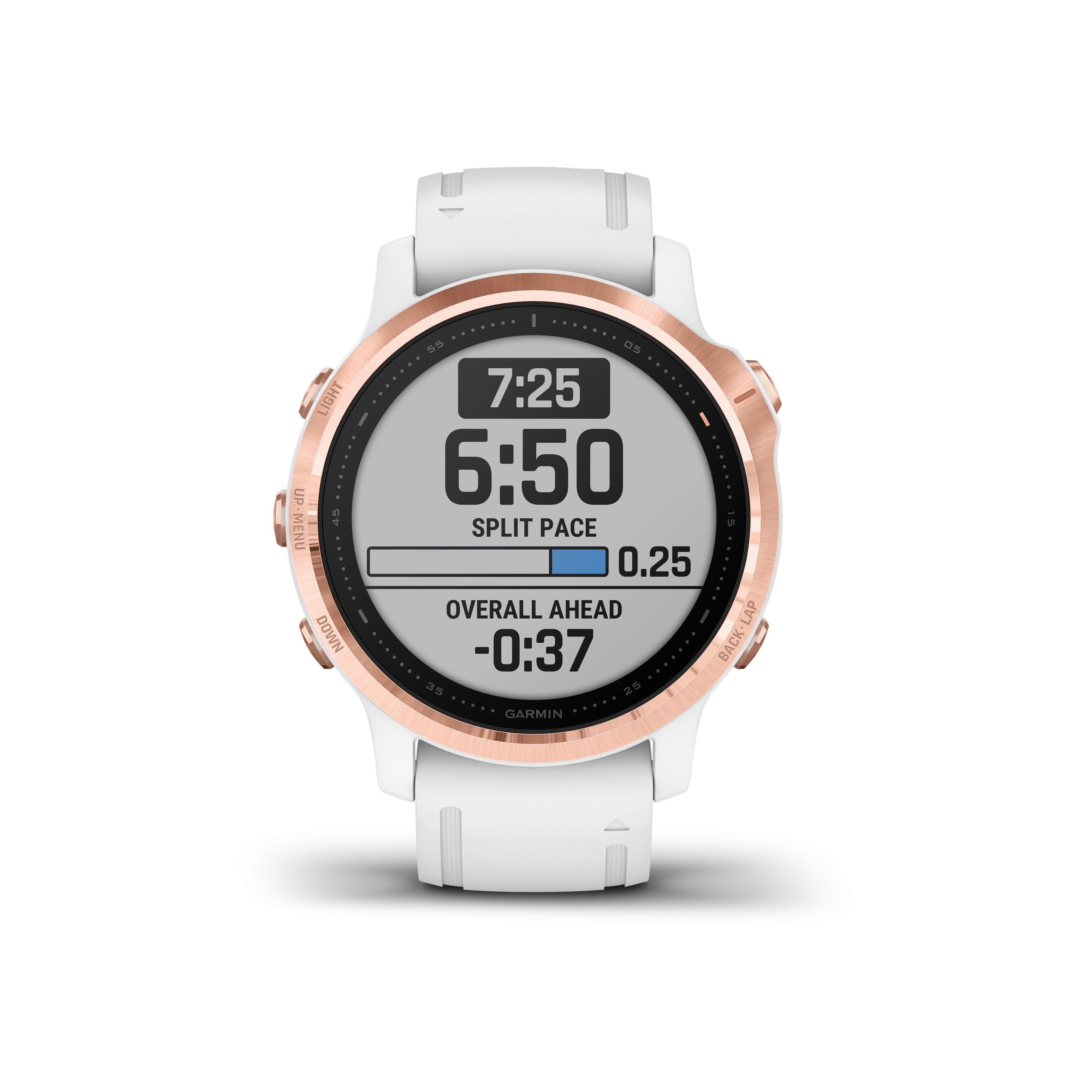Garmin Fénix 6S Pro Rose Gold Bracelet Blanc Blanc 