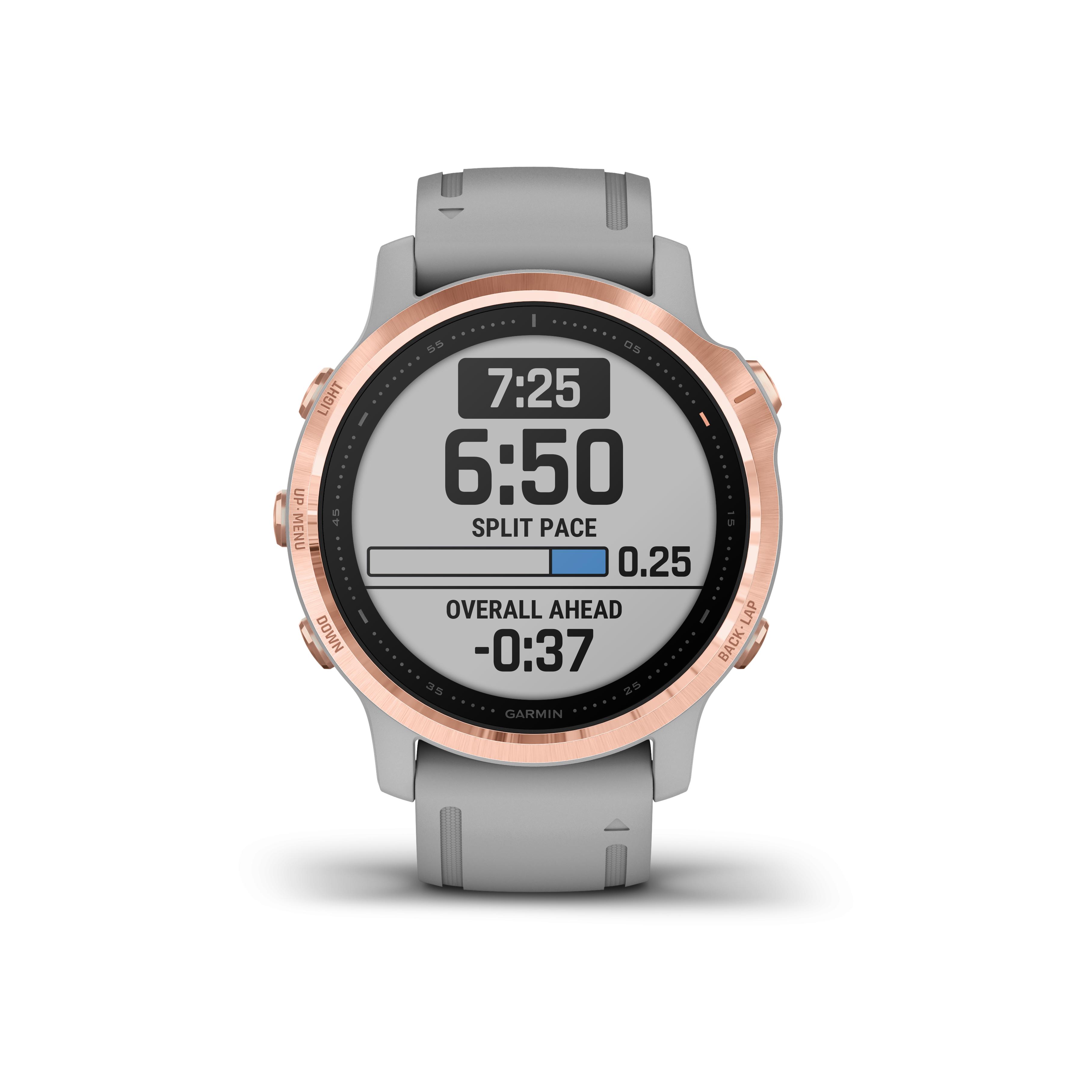 Garmin Fénix 6S Sapphire Rose Gold Bracelet Gris Gris clair 