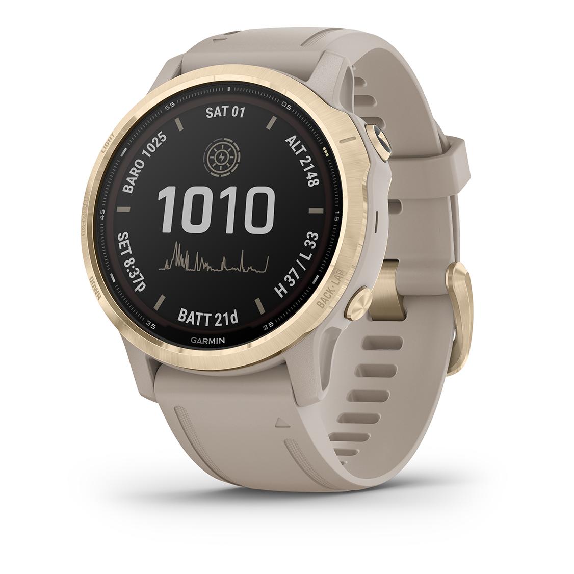 Garmin Fénix 6S Pro Solar Light Gold Bracelet Beige Beige 