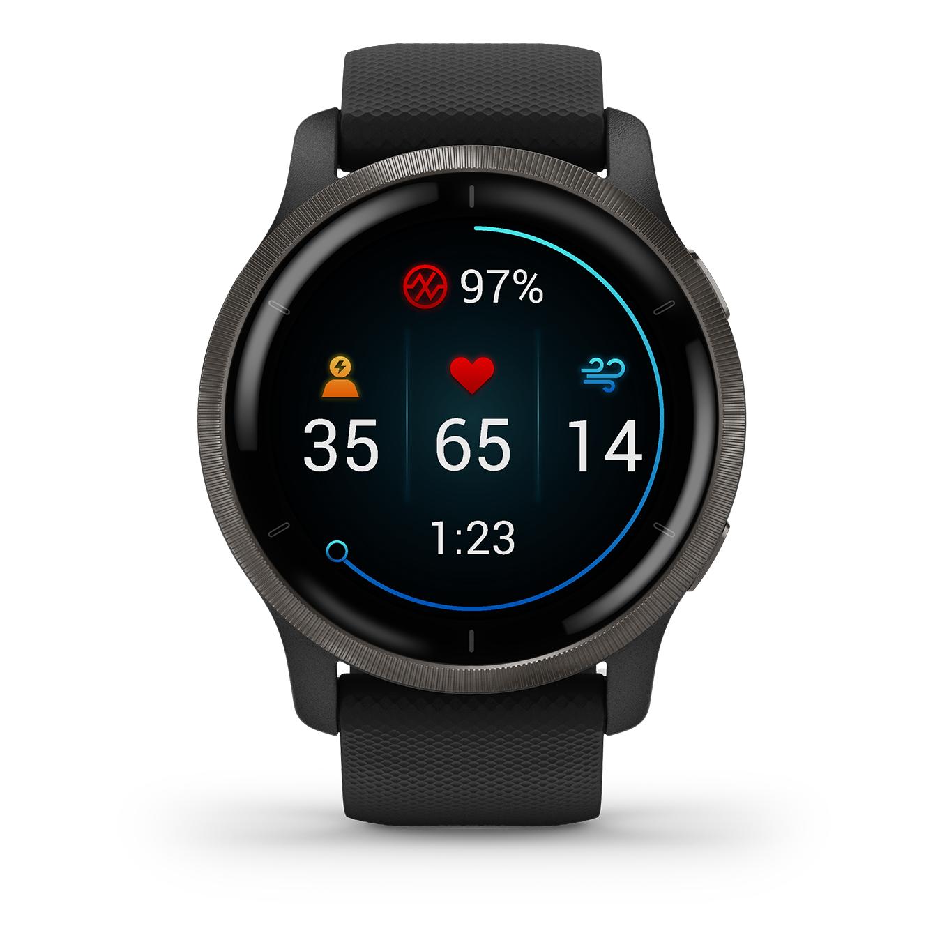 Garmin Venu 2 Gray Bracelet Noir Noir