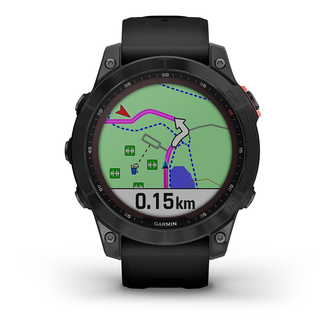 Garmin Fénix 7 Solar Gray (Bracelet Noir) Anthracite 