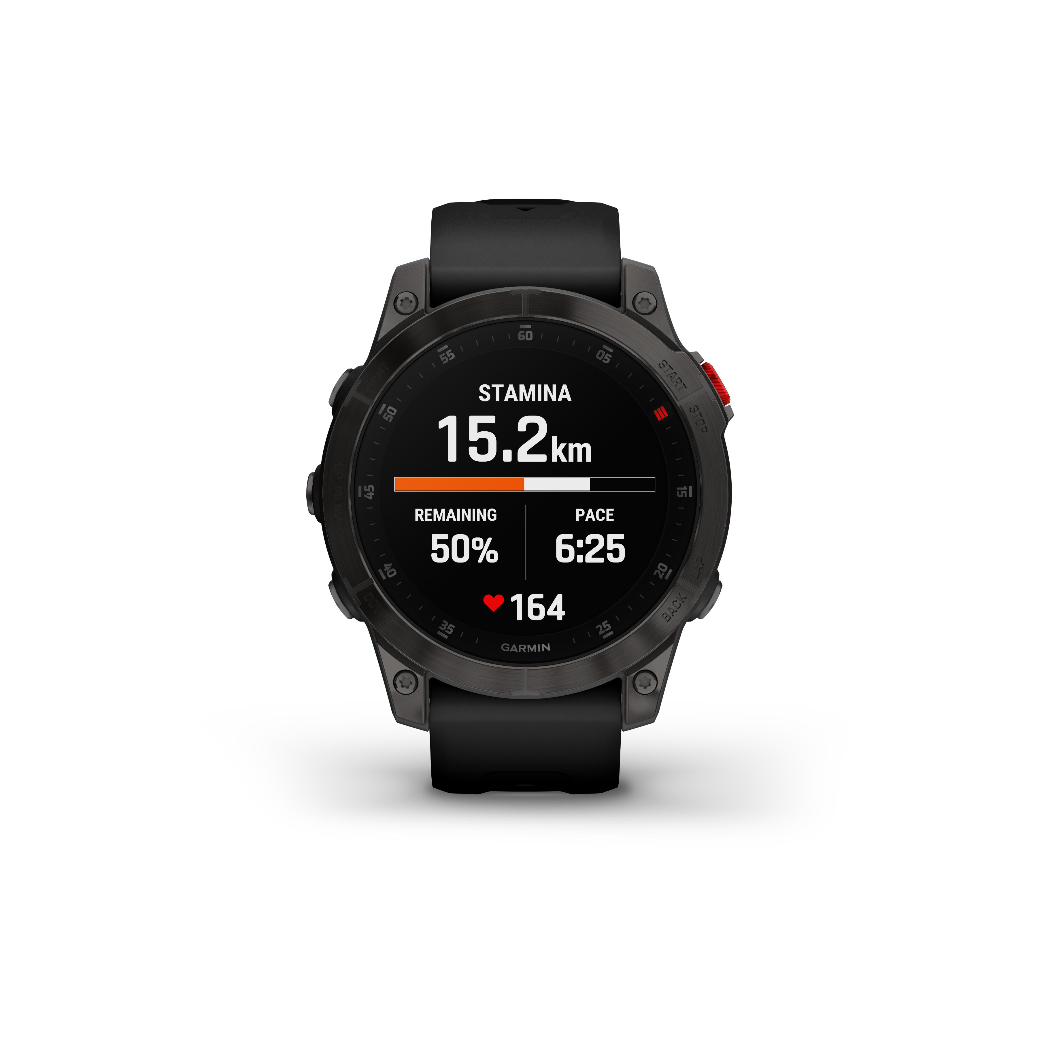 GARMIN Epix (Gen 2) Sapphire Mixte Titane, Black DLC avec bracelet