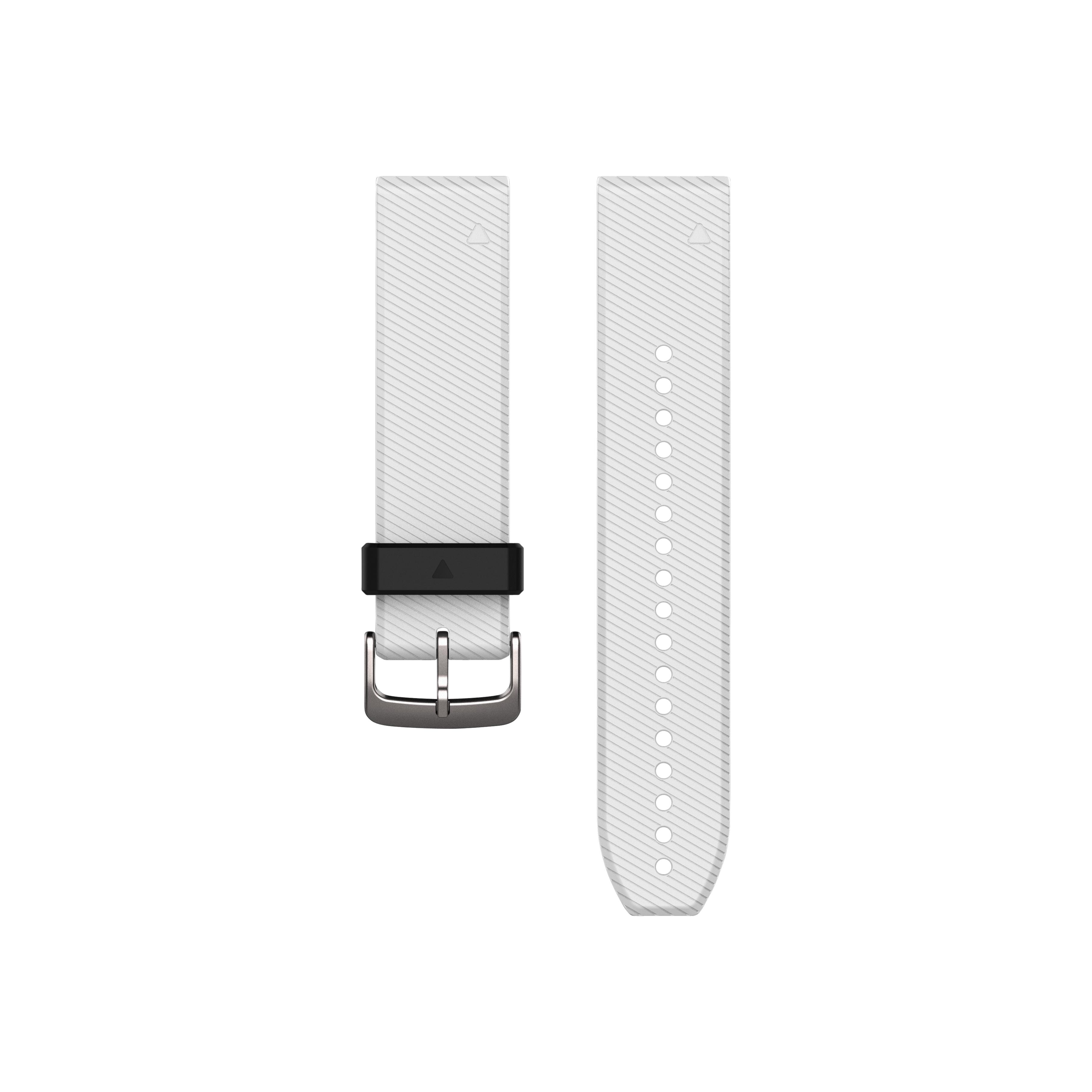 Garmin Bracelet Silicone blanc QuickFit 22mm Fénix 5 / 5 Plus Blanc 