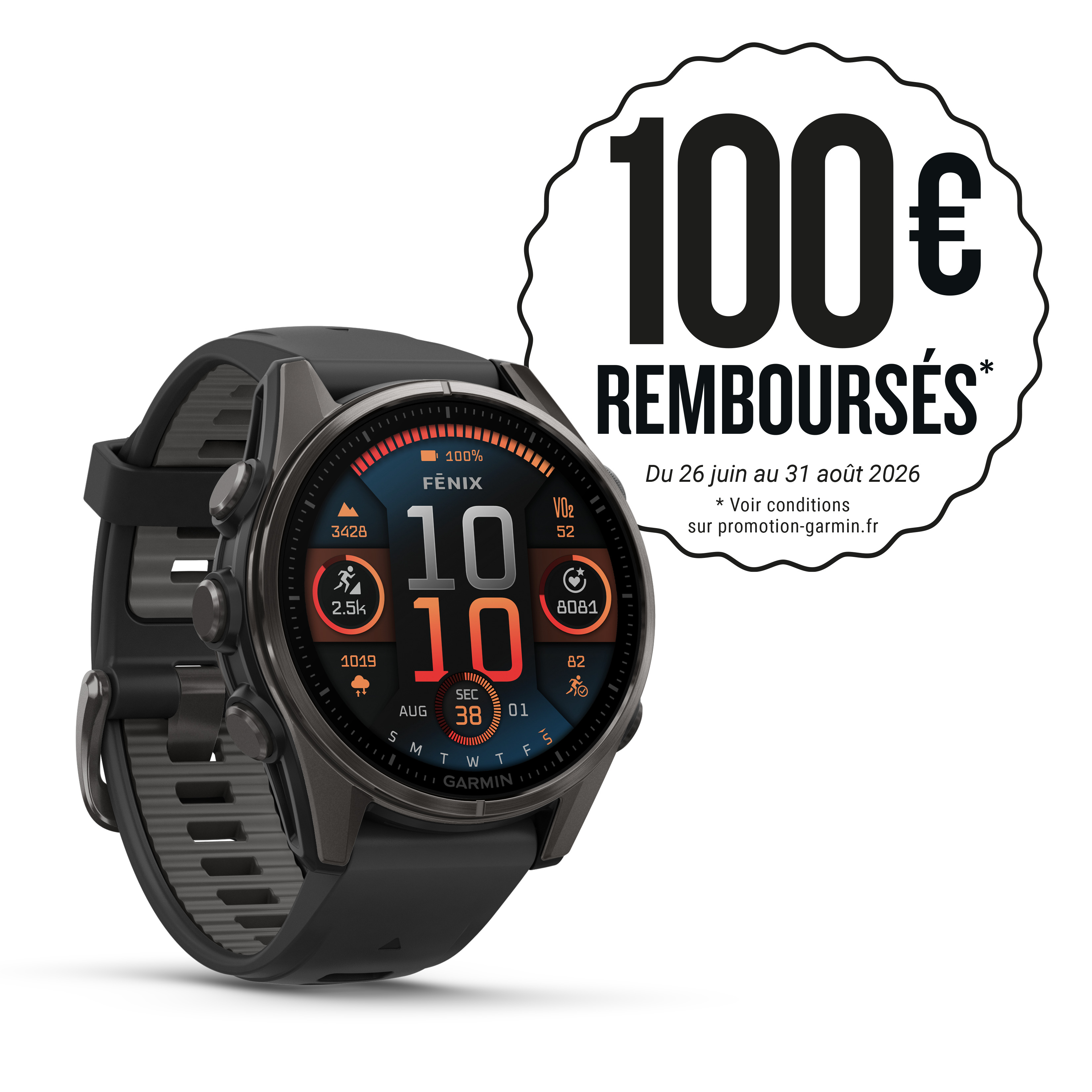 Garmin Fenix 8 Sapphire Amoled Titane 43 mm Carbon Gray Gris 899$