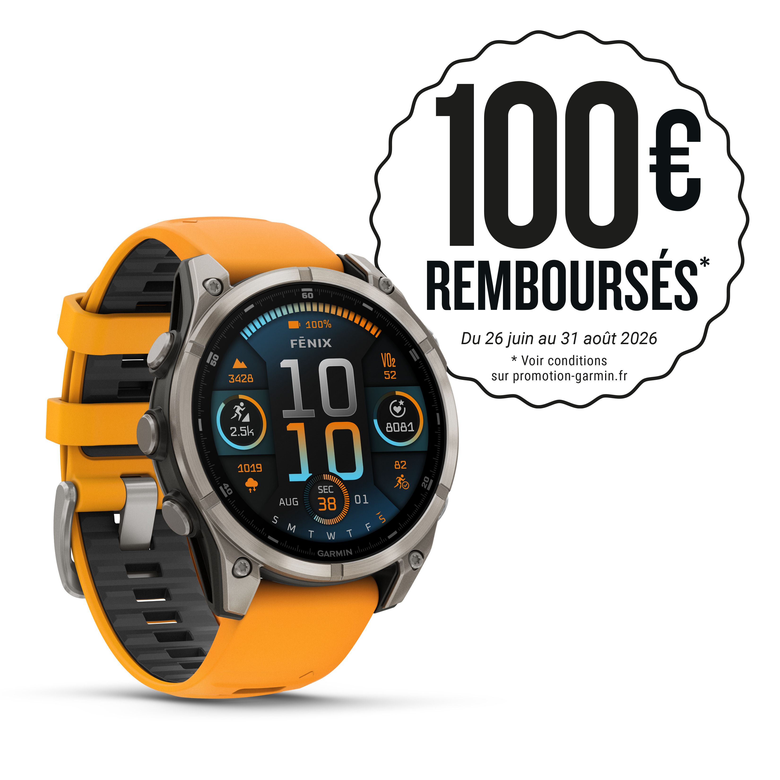 Garmin Fenix 8 Sapphire Amoled Titane 47mm Graphite Gris 899$