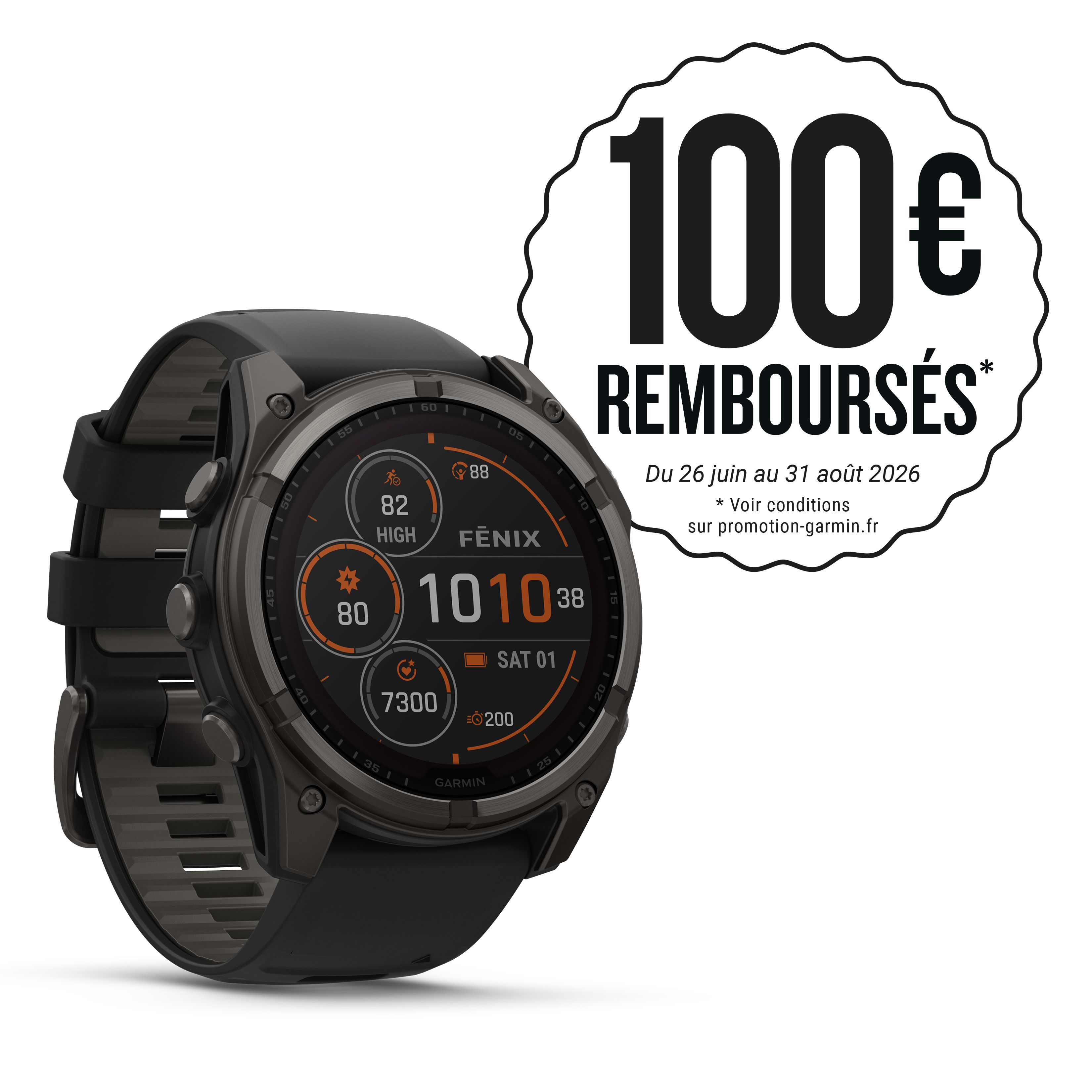 Garmin Fenix 8 Sapphire Solar Titane 51mm Carbon Gray 999$