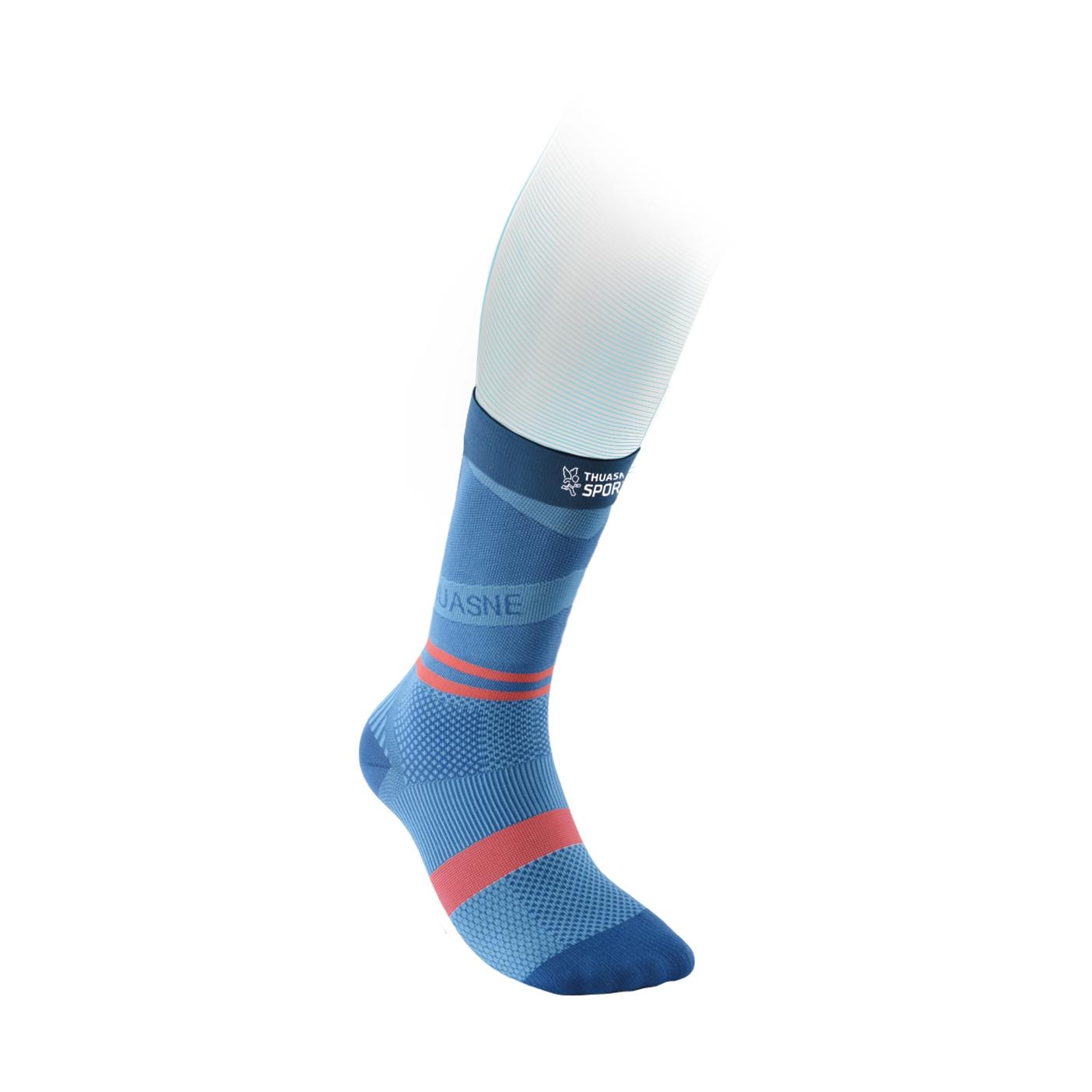 Thuasne Chaussettes Mid Run/Trail Up Activ Bleu Triathlon 