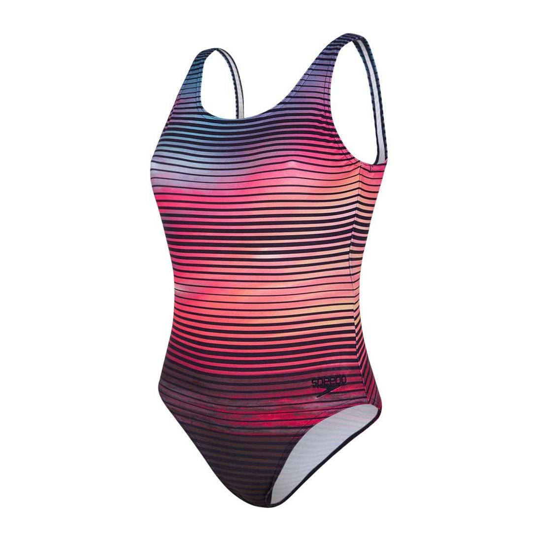 Speedo Digital Placement U-Back 1 Piece Rose 38 
