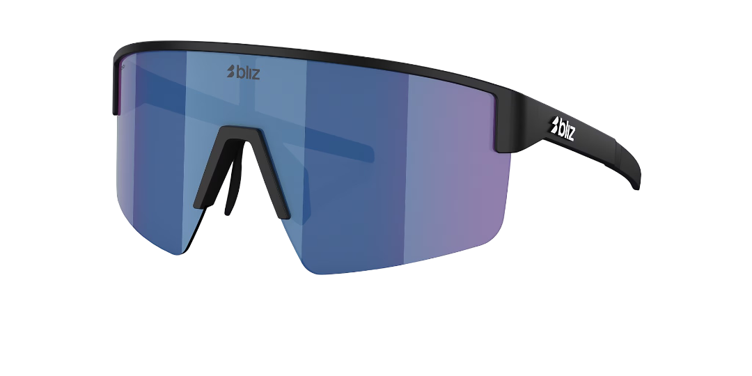 BLIZ P004 Mens/Womens Sports Wrap HYDRO Sunglasses MATTE BLACK / BLUE - Image 3