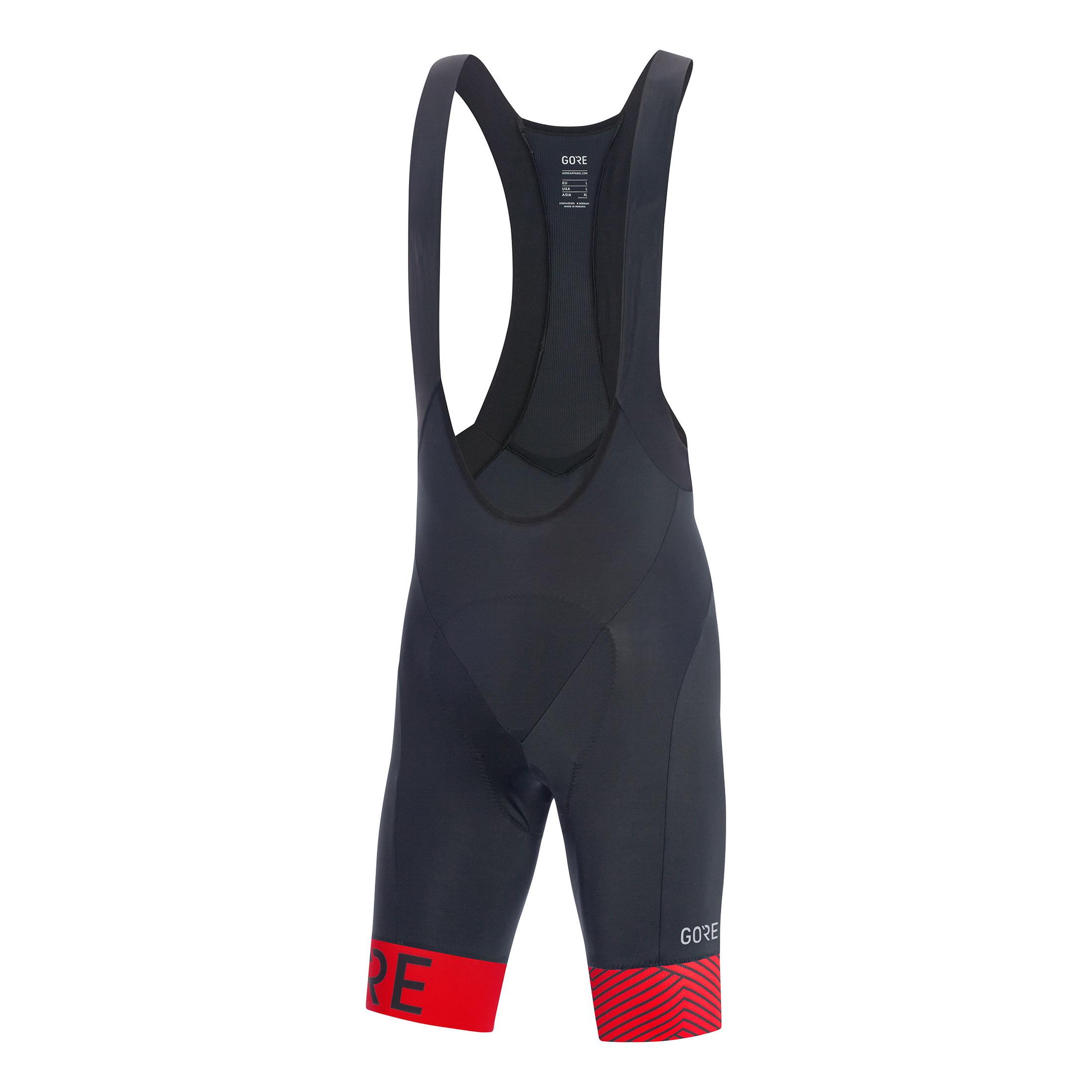 Gore Wear C5 Opti Bib Shorts+ Black/Red Noir S 