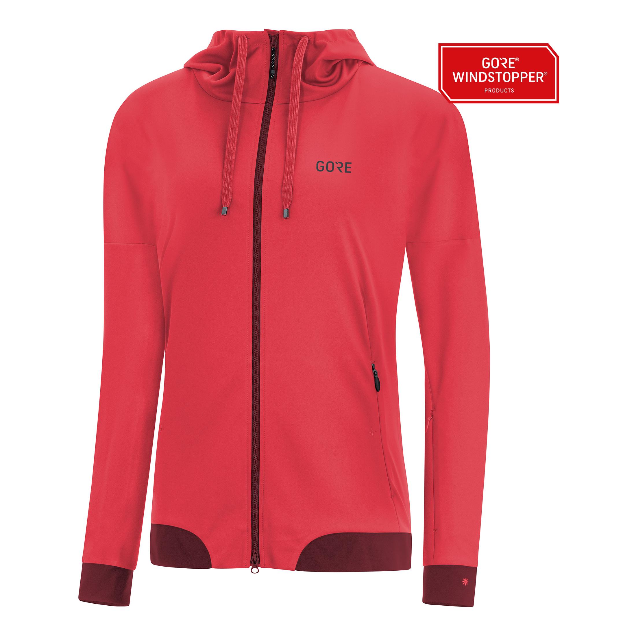 Gore Wear C5 Veste Gore Windstopper Trail à Capuche Rouge 34 