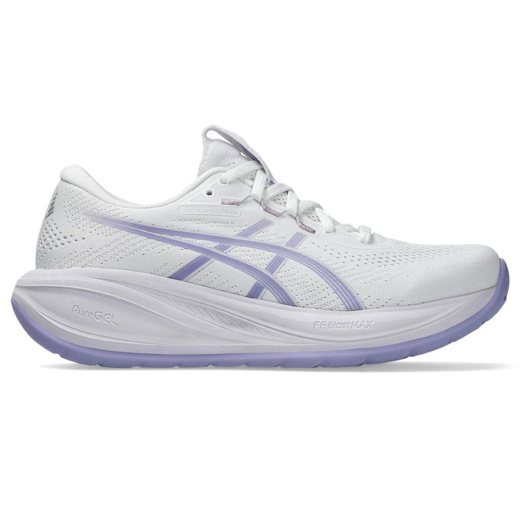 Asics Gel-Cumulus 28 Femme Blanc Violet chaussure Asics Gel-Cumulus 28 Femme Blanc