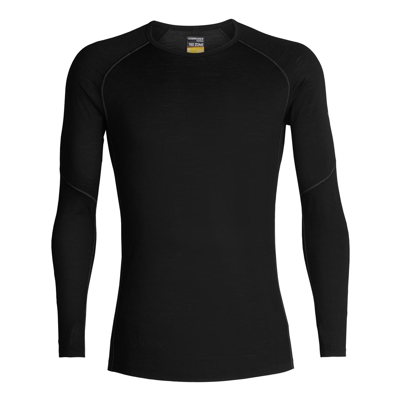 icebreaker 150 Zone Long Sleeve Crewe Noir S 