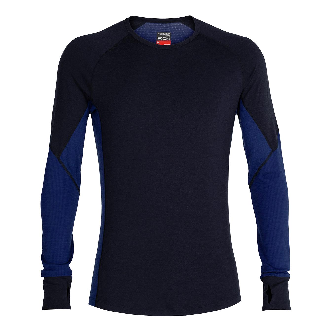 icebreaker 260 Zone Long Sleeve Crewe Bleu nuit L 