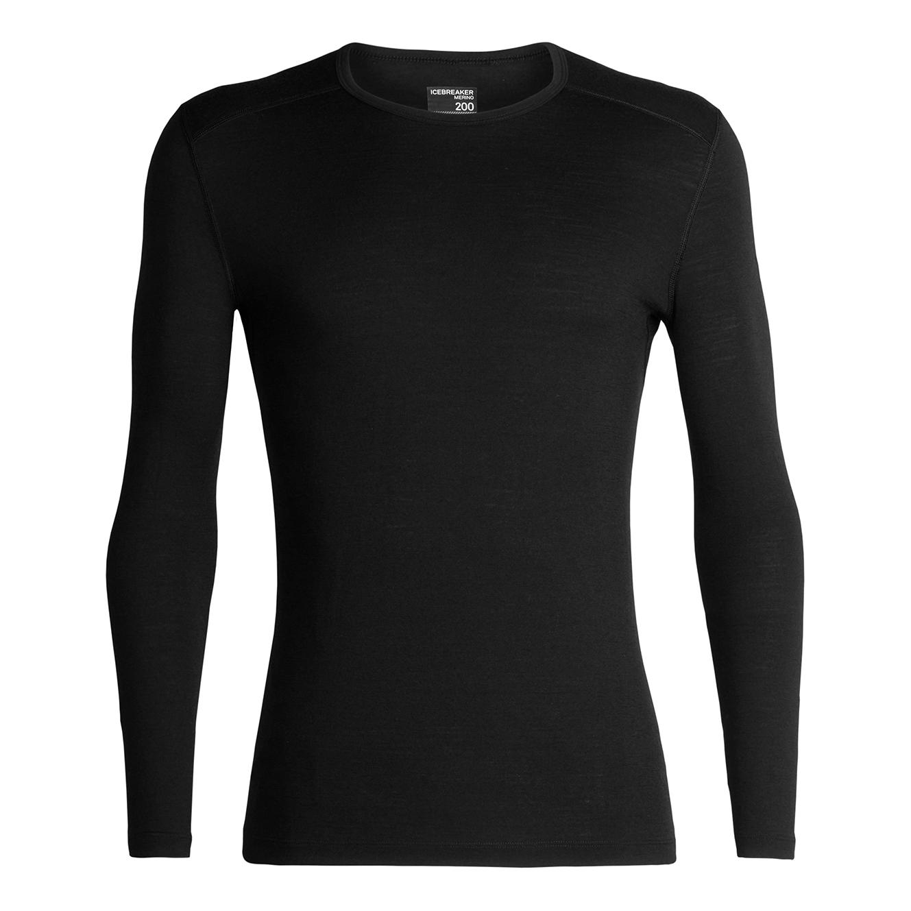 icebreaker 200 Oasis Long Sleeve Crewe Noir XL 