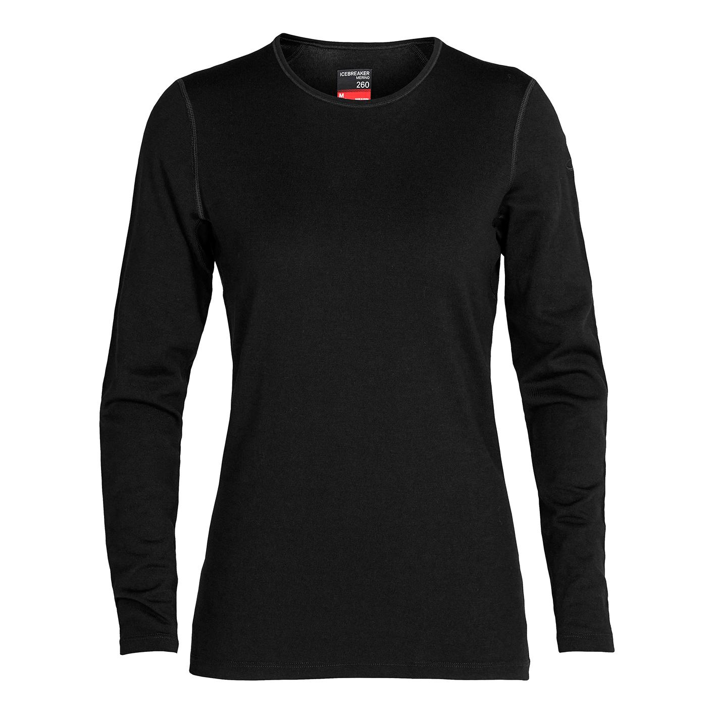 icebreaker 260 Tech Long Sleeve Crewe Noir M 