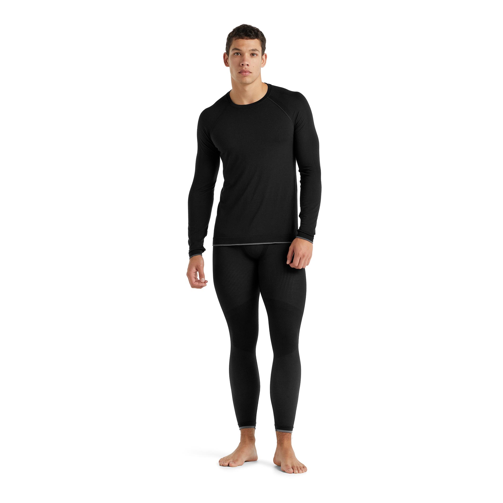icebreaker 200 Zone Seamless Long Sleeve Crewe Noir M 