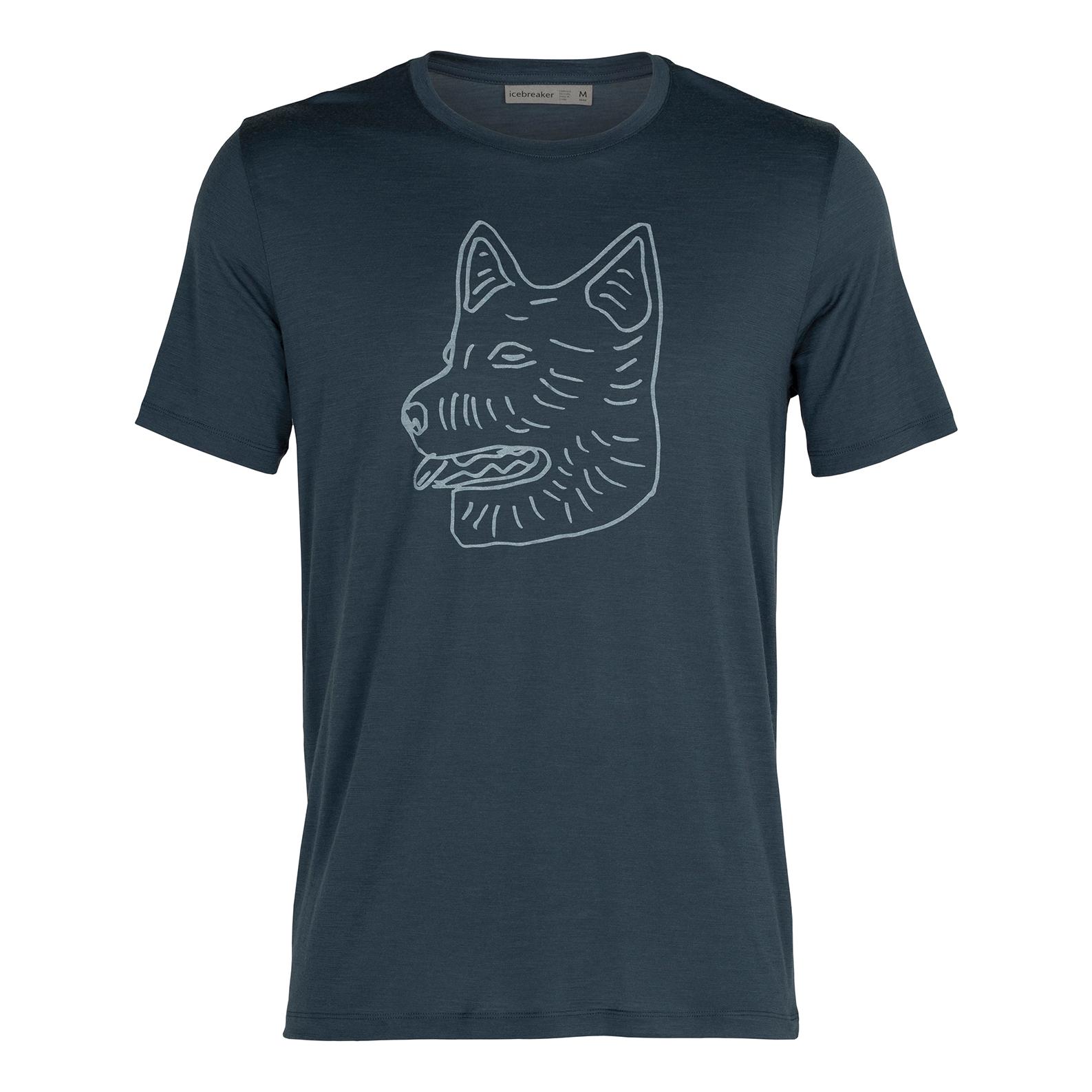 icebreaker Tech Lite Short Sleeves Crewe Sheepdog Bleu foncé S 