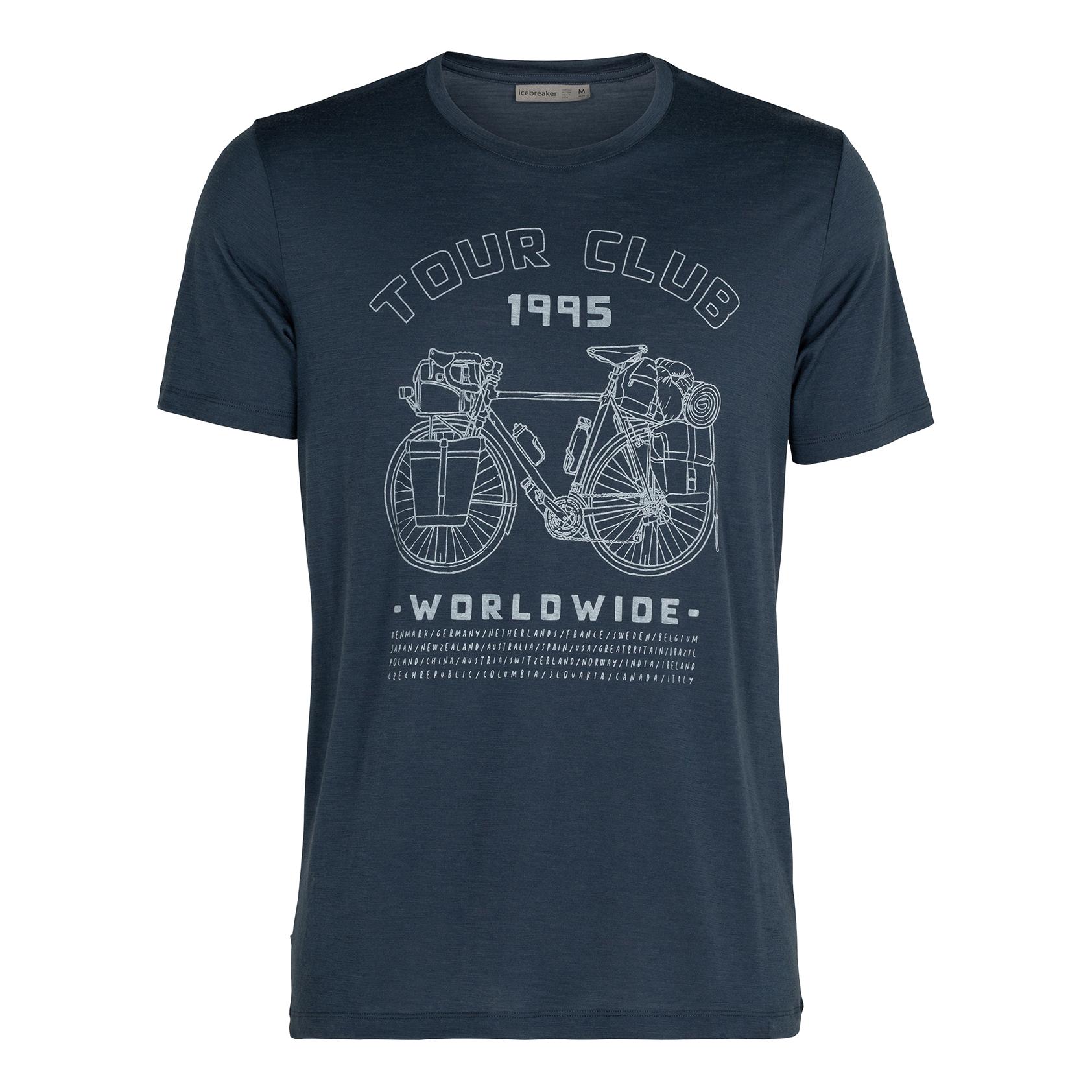 icebreaker Tech Lite Short Sleeves Crewe Tour Club 1995 Bleu foncé M 