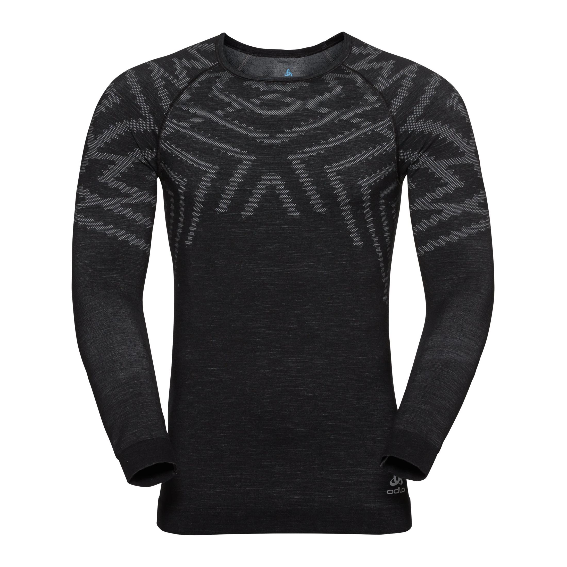 Odlo T-Shirt Manches Longues Natural + Kinship Warm Noir S 