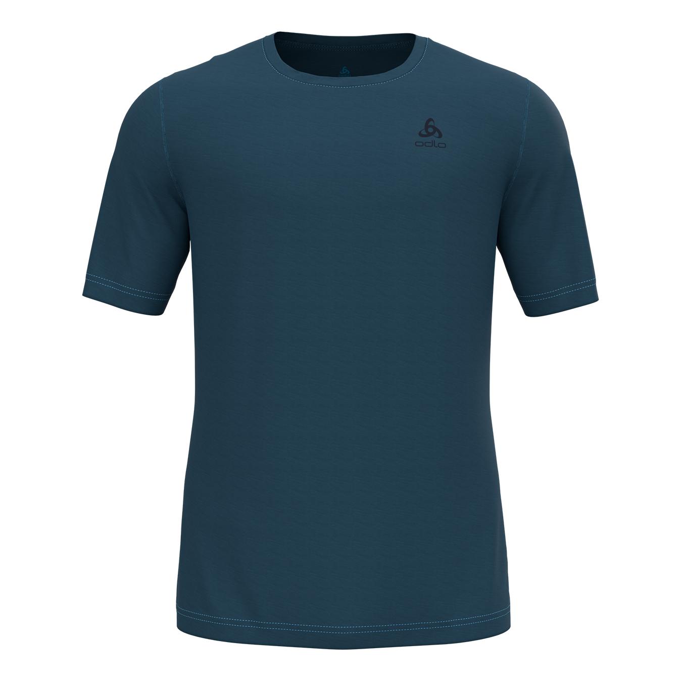 Odlo Base Layer Top Crew Neck Short Sleeve Merino 200 Bleu foncé M 
