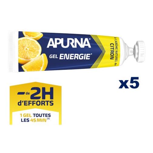 Apurna Gel Energie Citron -2h d'efforts - Etui 5 x 35g