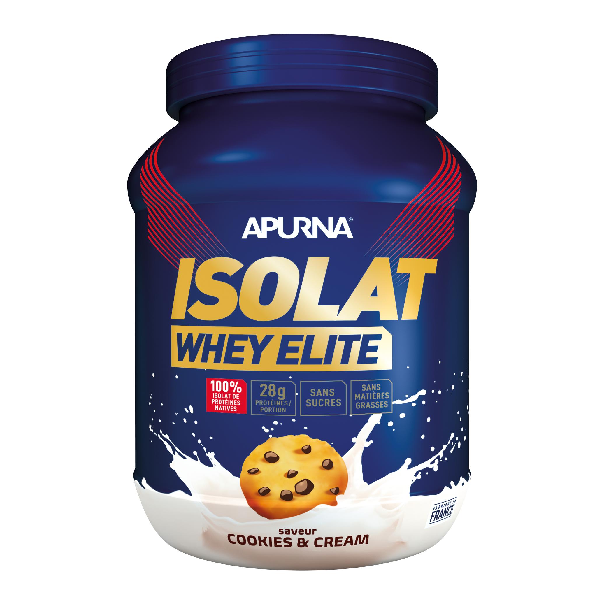 Apurna Isolat Whey Elite Cookies & Cream - Pot 720 g 