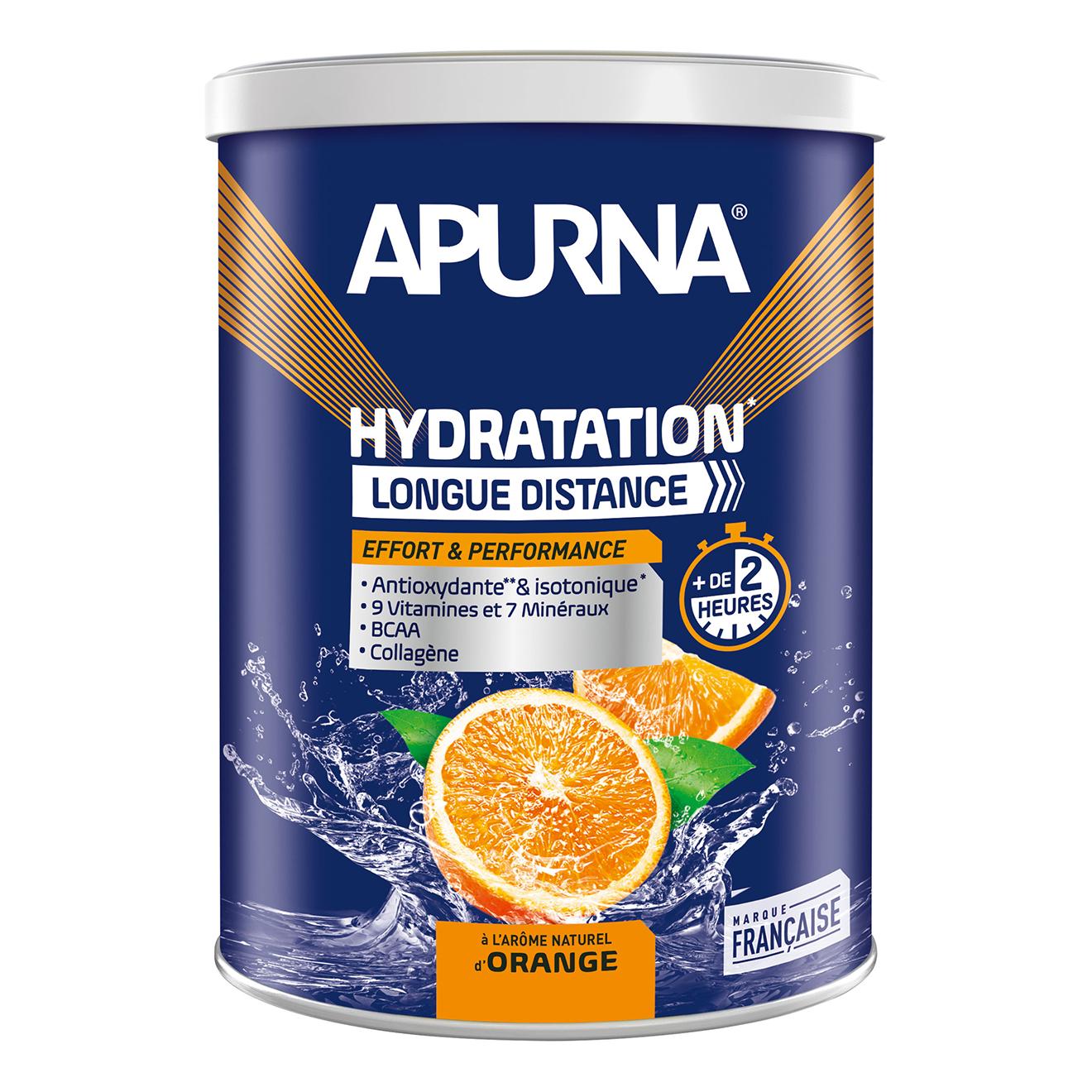 Apurna Boisson Hydratation Longue Distance Orange Pot 500 g 