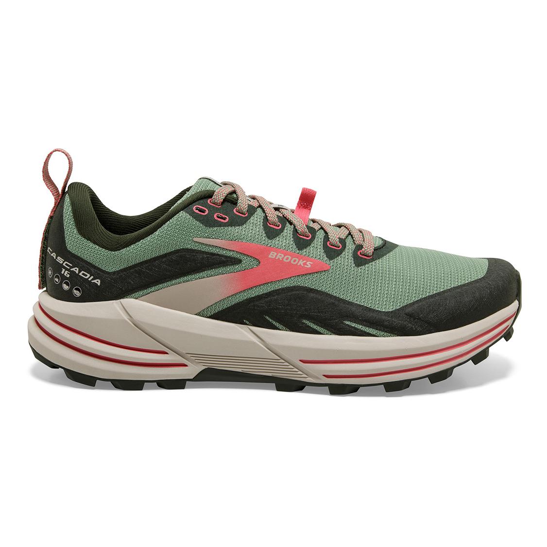 Brooks running Cascadia 16 Vert d'eau 36 