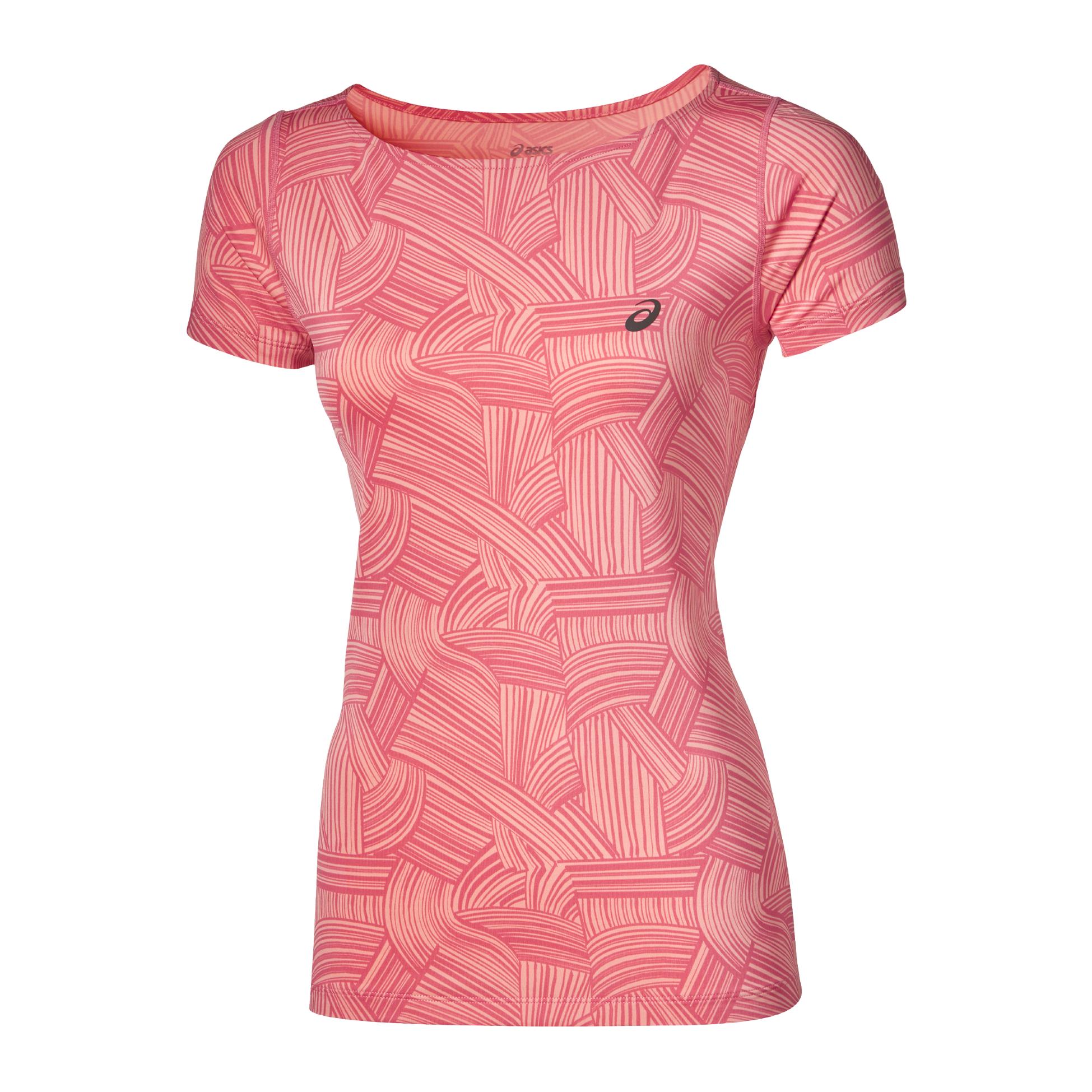 Asics FuzeX Printed Short Sleeves Top Rose M