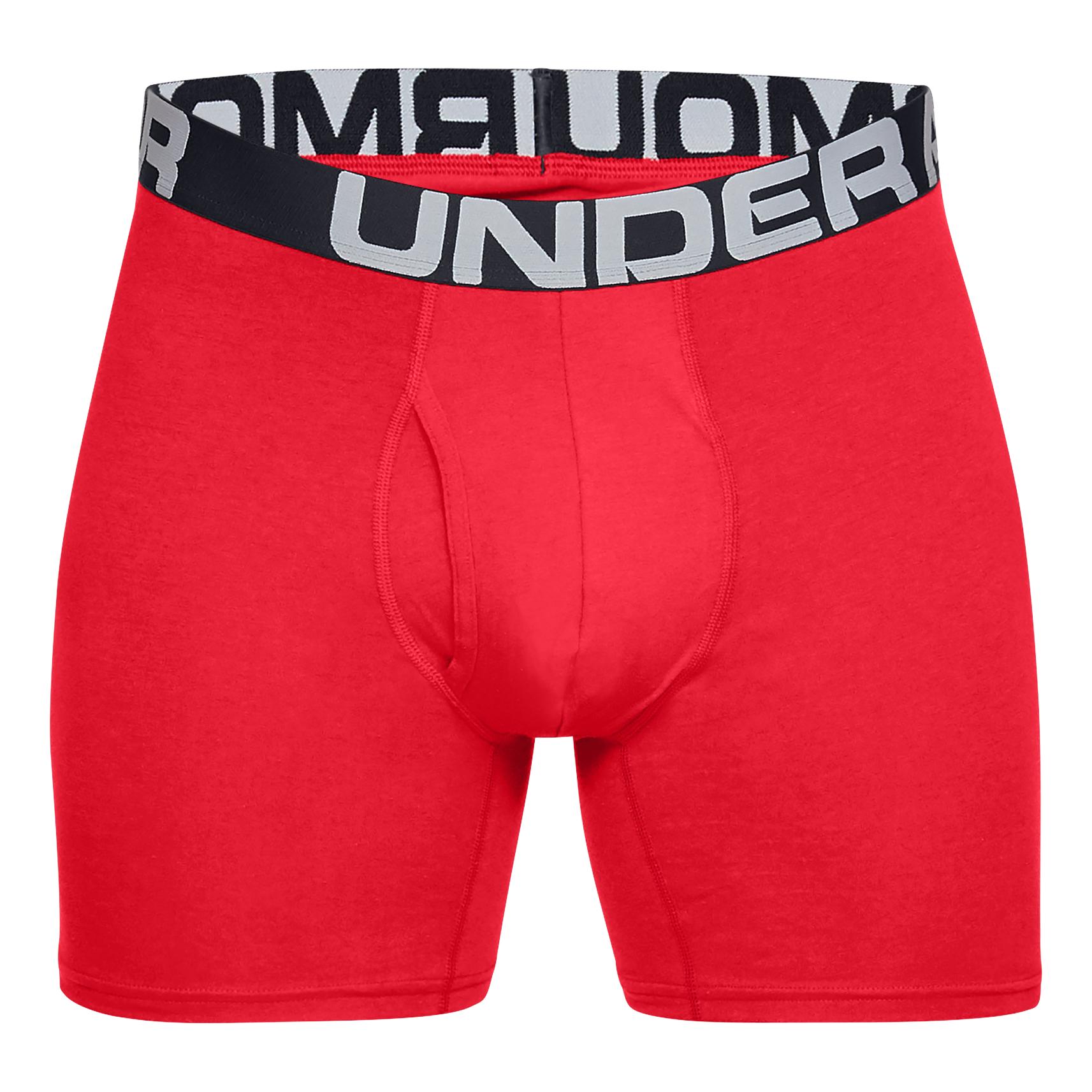 Under Armour Charged Cotton 15 cm Boxerjock - Lot de 3 Rouge XS 