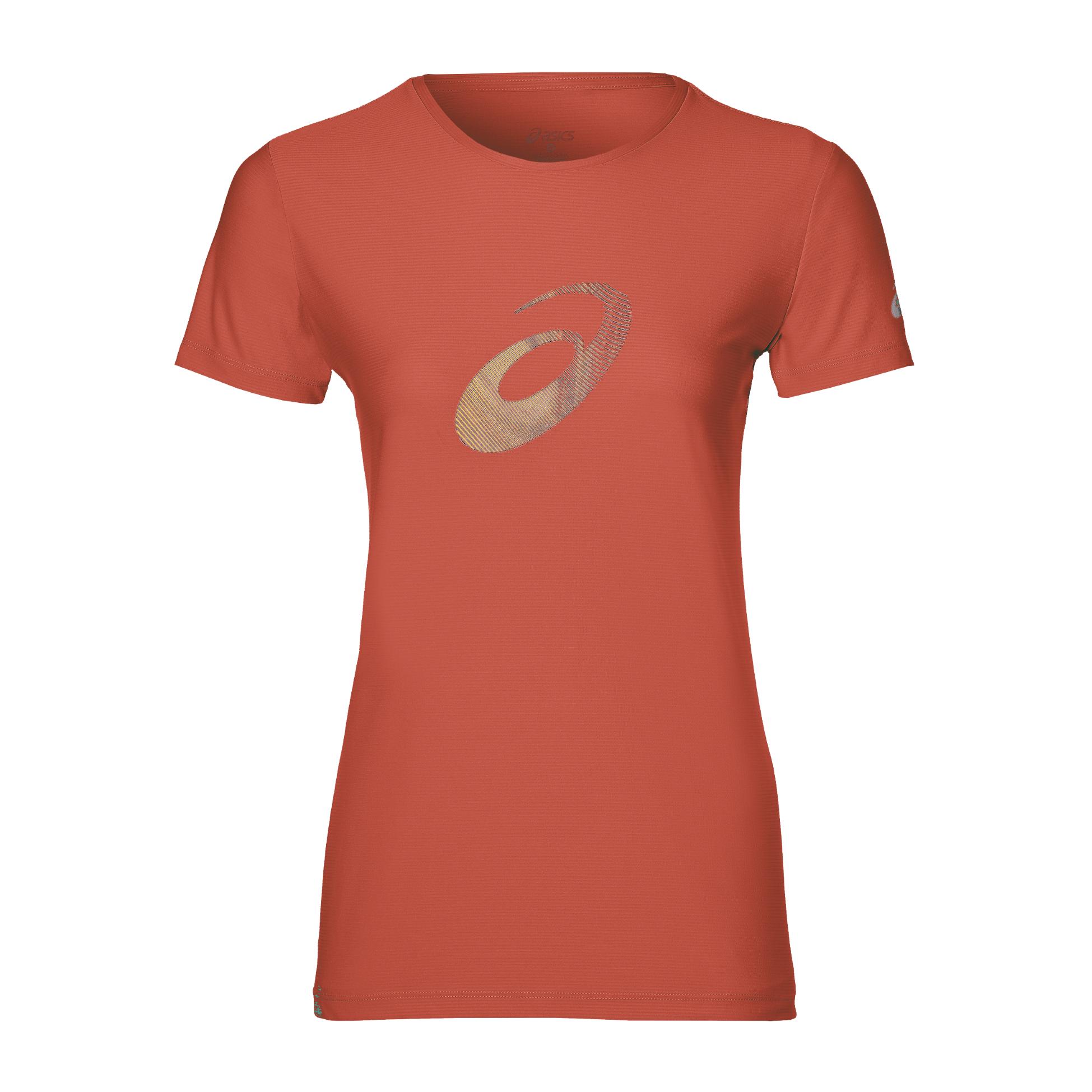 Asics Graphic Short Sleeves Top Rouge XS 