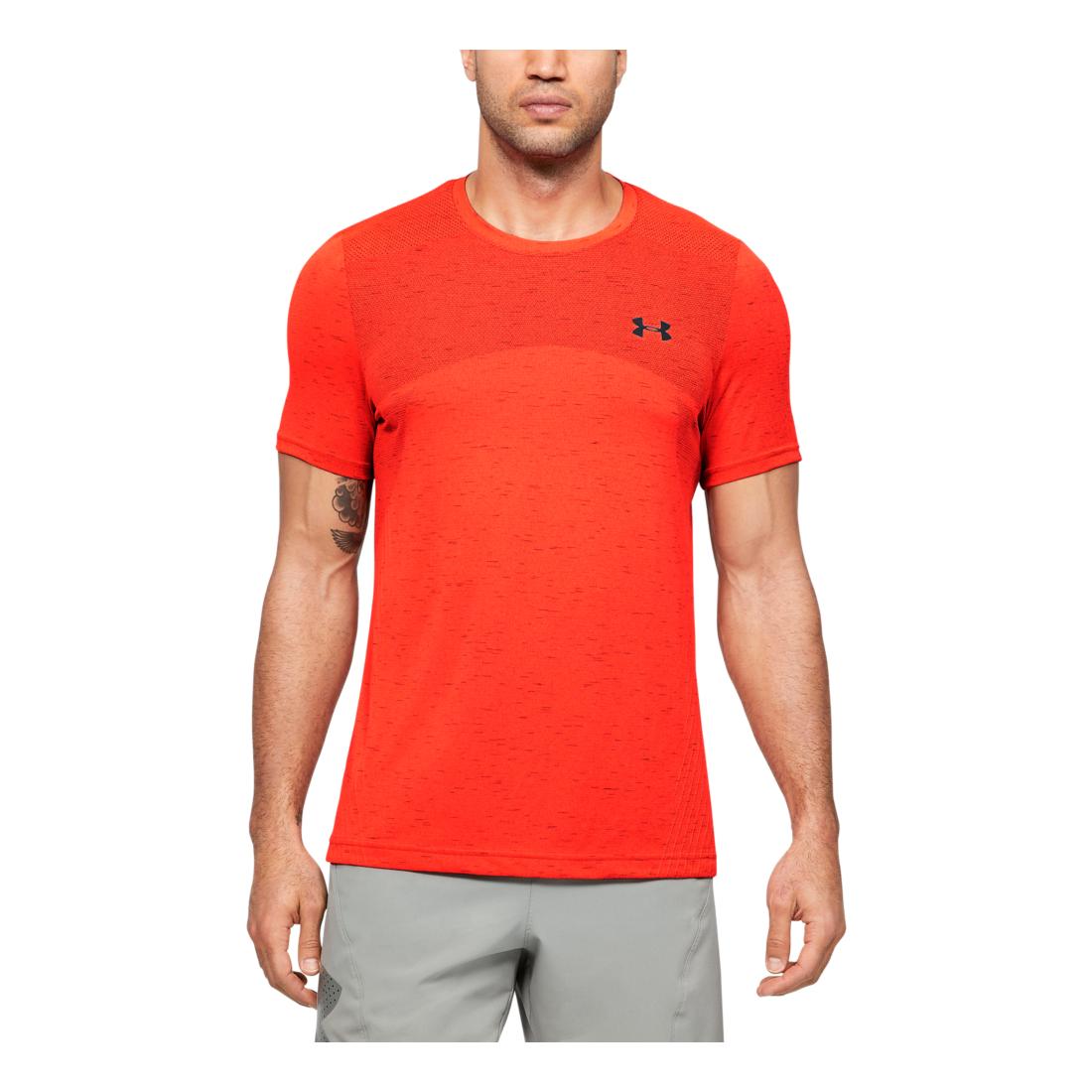 Under Armour Seamless Short Sleeve Orange S 