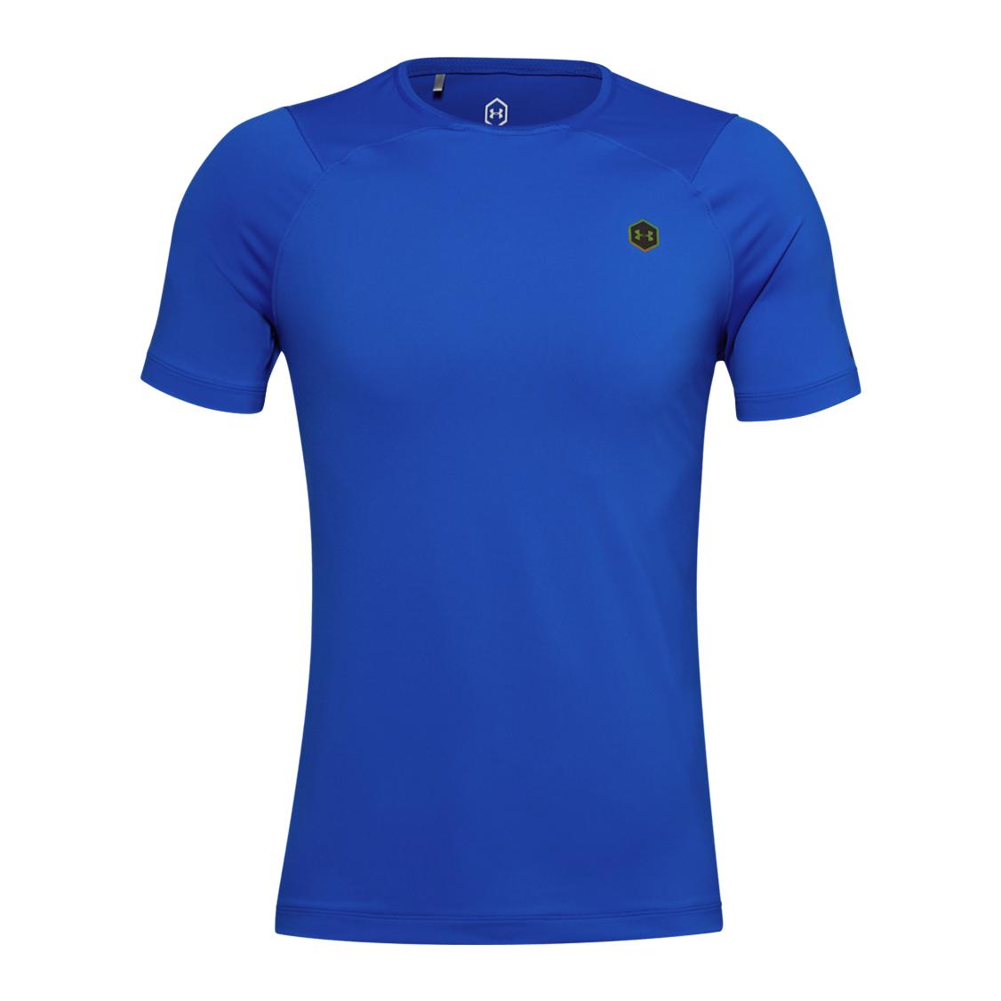Under Armour HeatGear Rush Fitted Short Sleeve Bleu S 