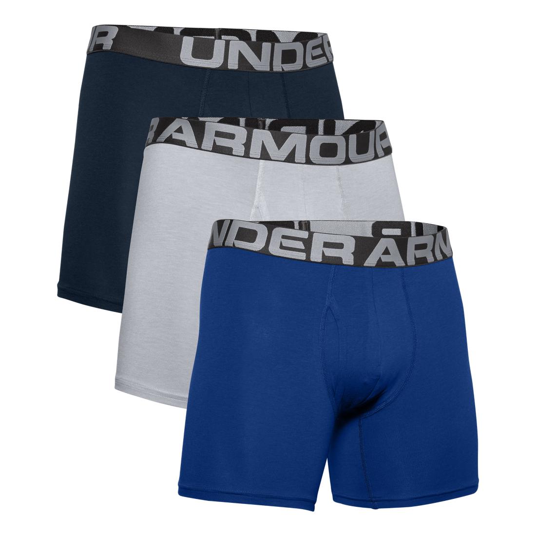 Under Armour Charged Cotton 6 Inches 3 Pack Bleu XS 
