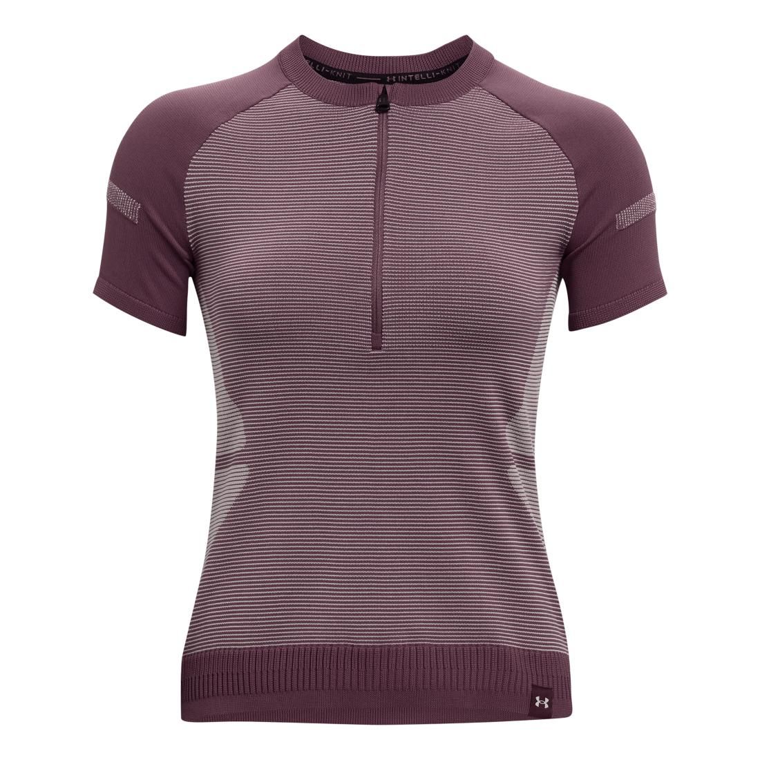 Under Armour Intelliknit Half Zip Short Sleeves Mauve M 