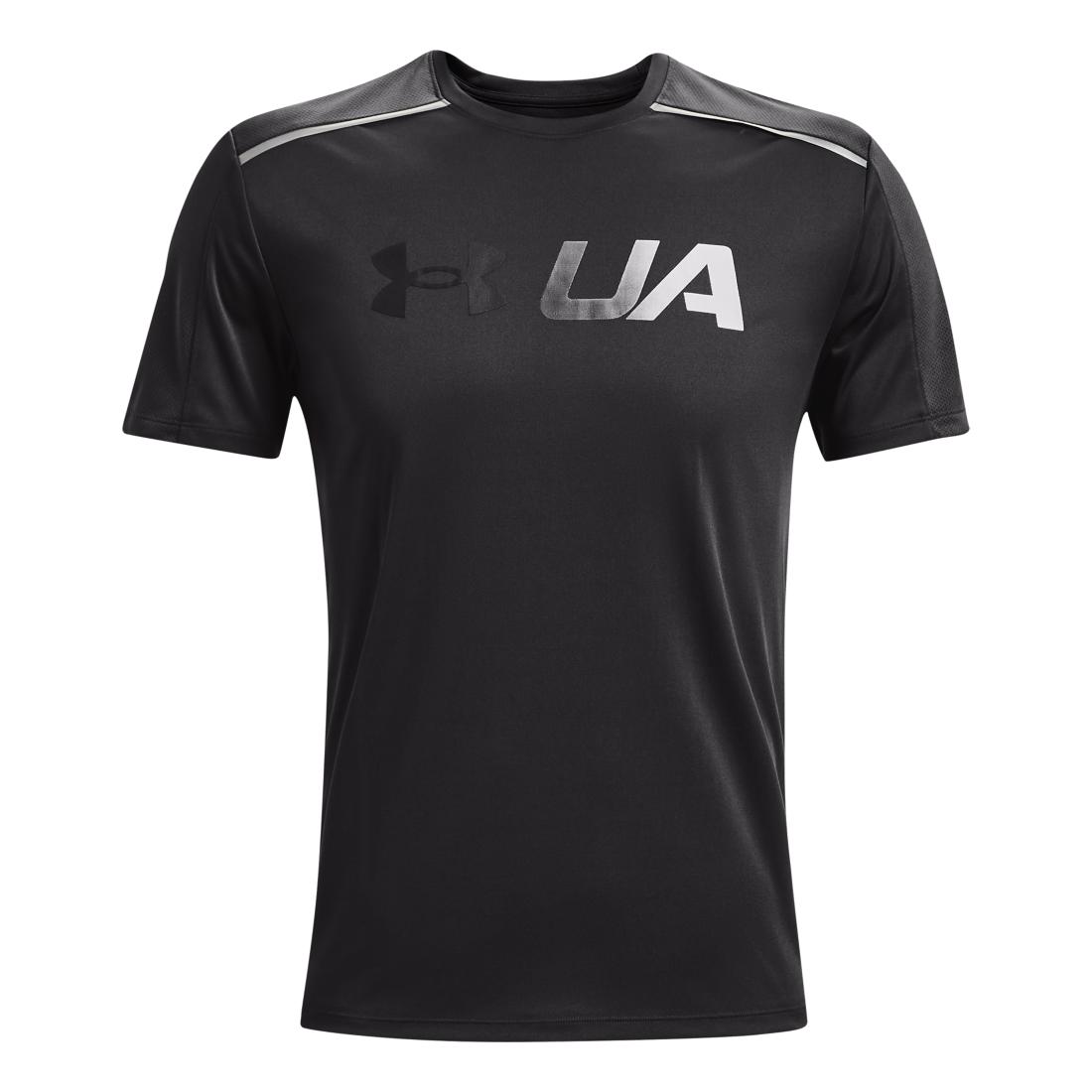 Under Armour Run Graphic Print Fill Short Sleeve Noir S 