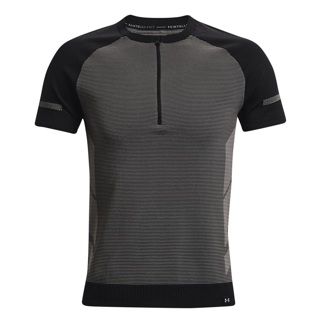 Under Armour Intelliknit Half Zip Short Sleeve Noir S 