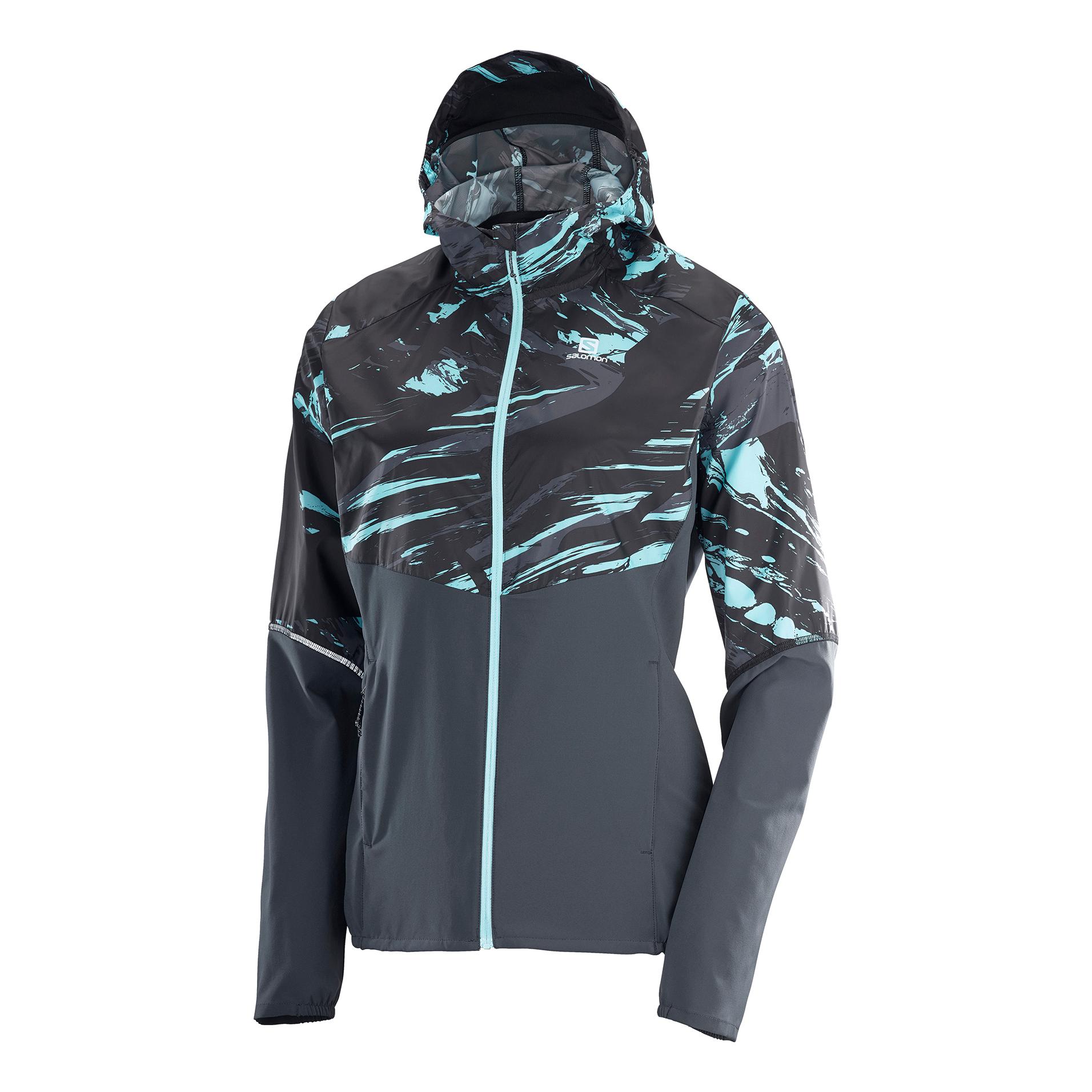 Salomon Agile Full Zip Hoodie Gris L 
