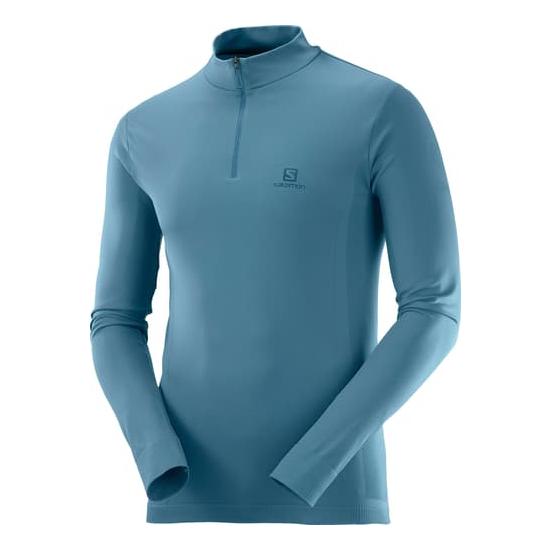 Salomon Explore Seamless Half Zip Bleu S 