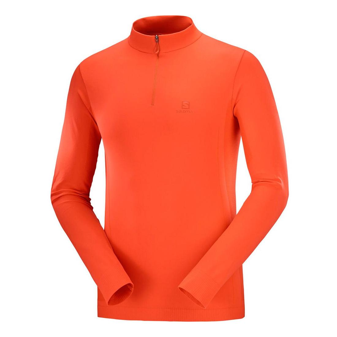 Salomon Explore Seamless Half Zip Rouge S 