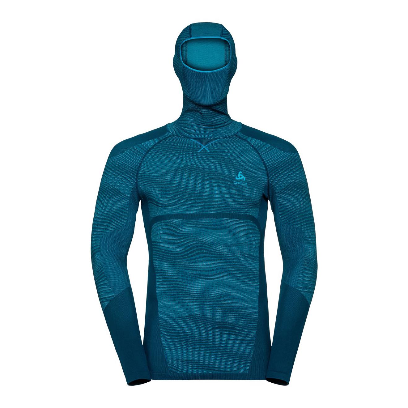 Odlo T-Shirt Manches Longues Capuche Performance Blackcomb Bleu L 