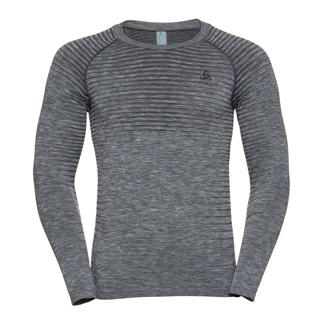 Odlo Base Layer Top Crew Neck Long Sleeve Performance Light Gris denim S 
