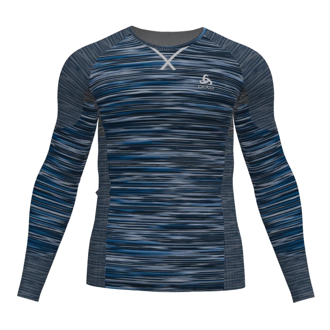 Odlo Blackcomb Eco Base Layer Top Crew Neck Long Sleeve Bleu S 