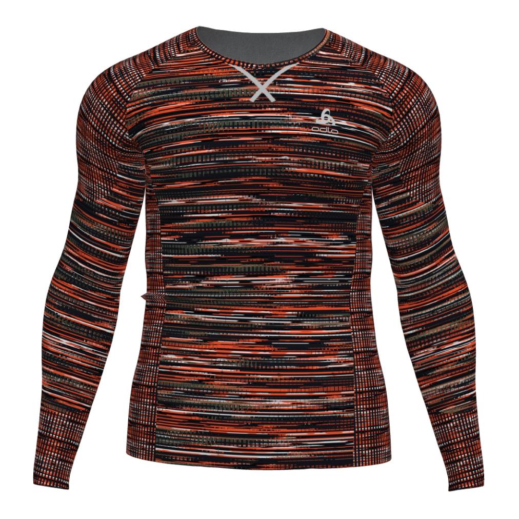 Odlo Blackcomb Eco Base Layer Top Crew Neck Long Sleeve Rouge M 