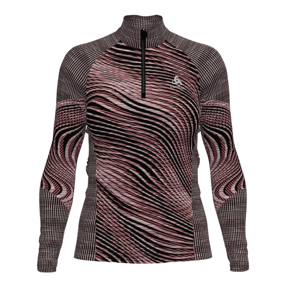 Odlo Blackcomb Eco Base Layer Top Turtle Neck Long Sleeve Half Zip Noir M 