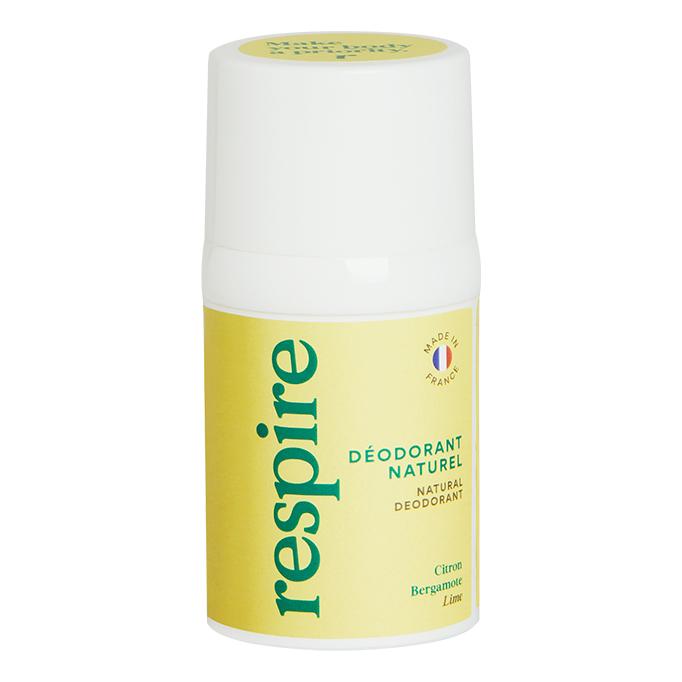 Respire Déodorant Naturel Roll On Citron Bergamote 15 ml