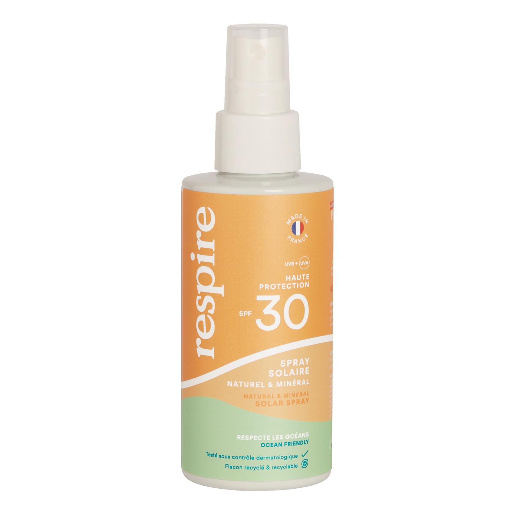 Respire Spray Solaire Naturel & Minéral Spf 30 - 120ml Orange 