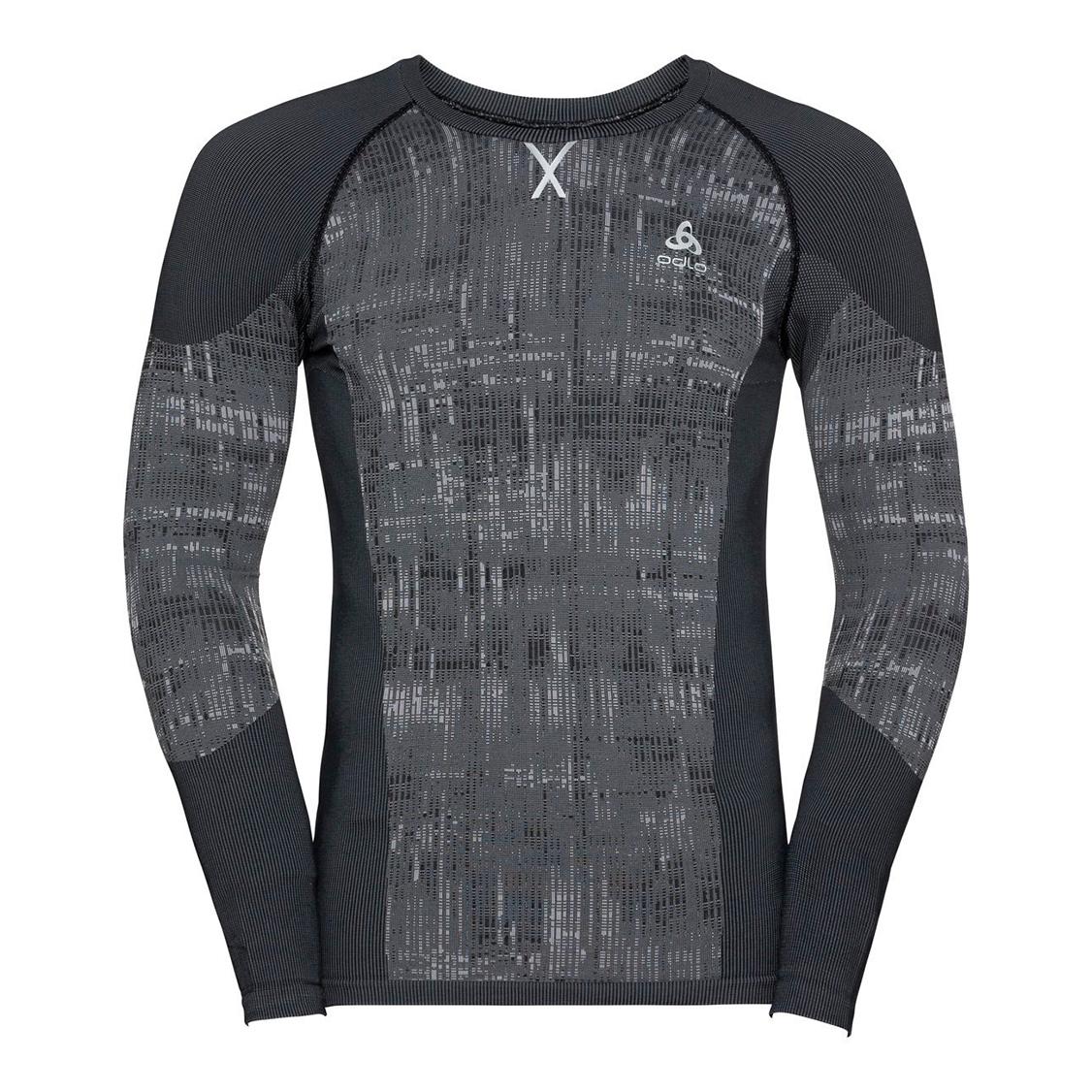 Odlo Bl Top Crew Neck Long Sleeves Blackcomb Gris S 