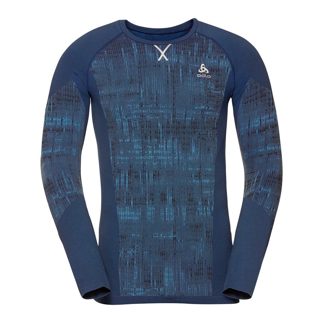 Odlo Bl Top Crew Neck Long Sleeves Blackcomb Bleu XL 